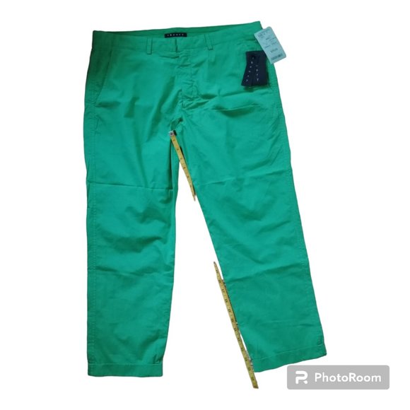 NWT Theory Men's Tonic CR Dolan Lightweight Cotton Woven Cuffed Pants Green 34 - Picture 16 of 17